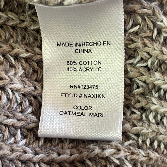 Ellen Tracy Light Brown Cable Knit Sweater Round Neck Sz MED Fall Winter Casual - Picture 8 of 9